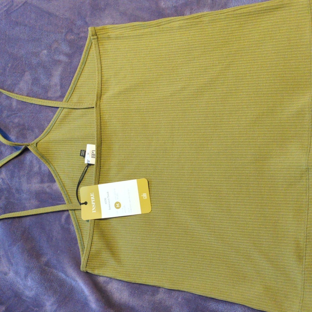 NWT CAbi Olive Green Halter Top Medium